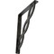 Ekena Millwork Loera Wrought Iron Bracket, (Single center brace), Antiqued Silver 1 1/2"W x 10"D x 12"H BKTM01X10X12SLOASV - alternate 1